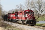 WSOR 4006 leads T010 a few miles out of the Ackerville yard